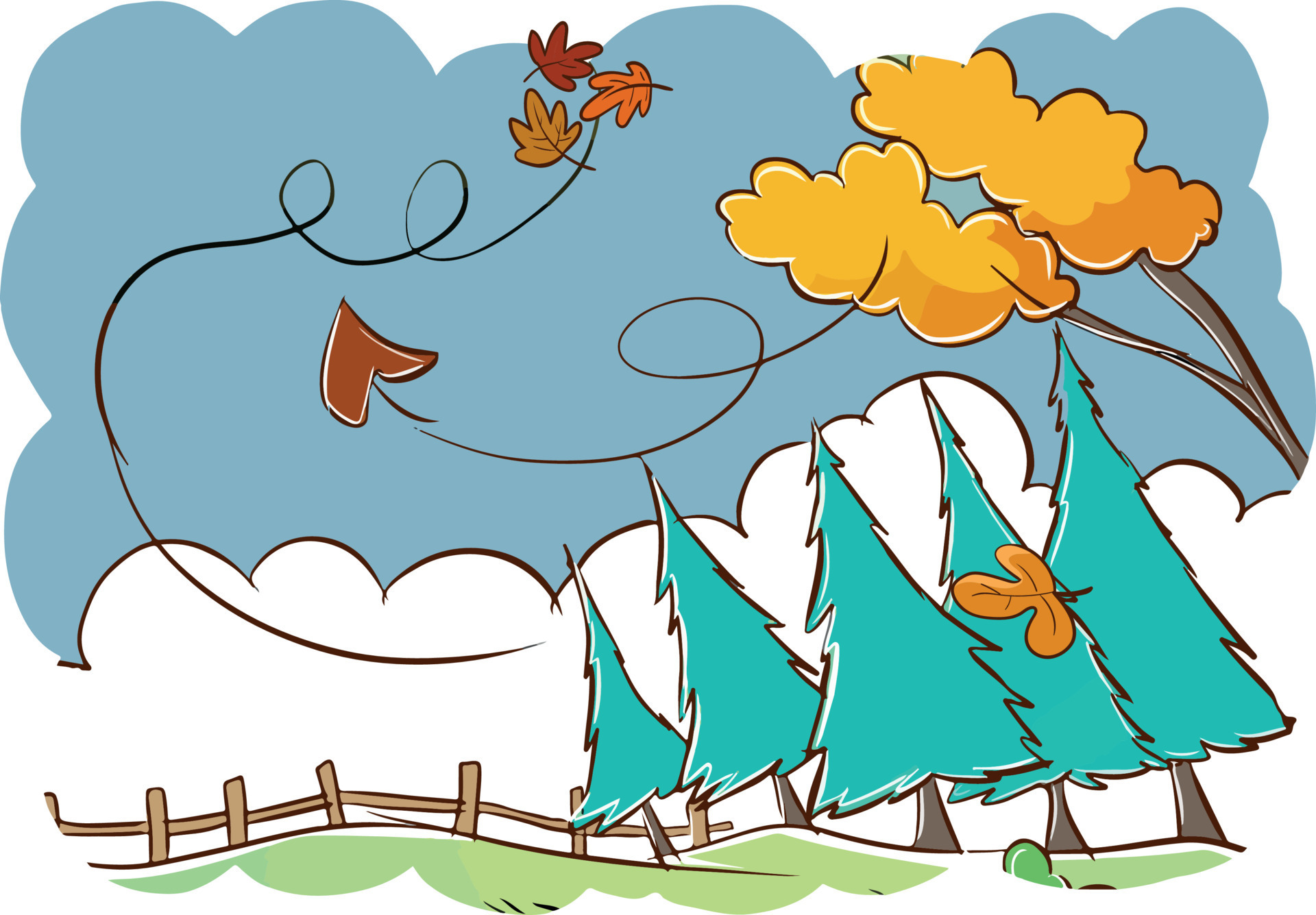 Windy Leaves Clip Art windy-leaves-clip-art