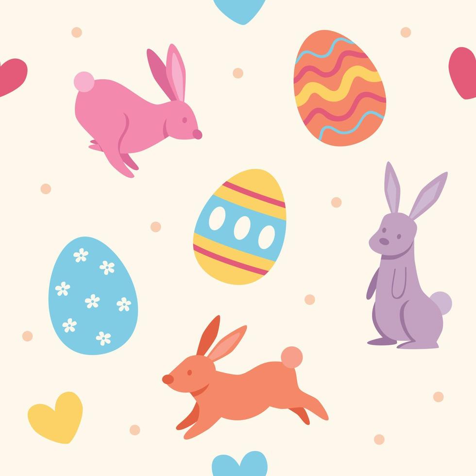 Easter bunny seamless pattern image vector