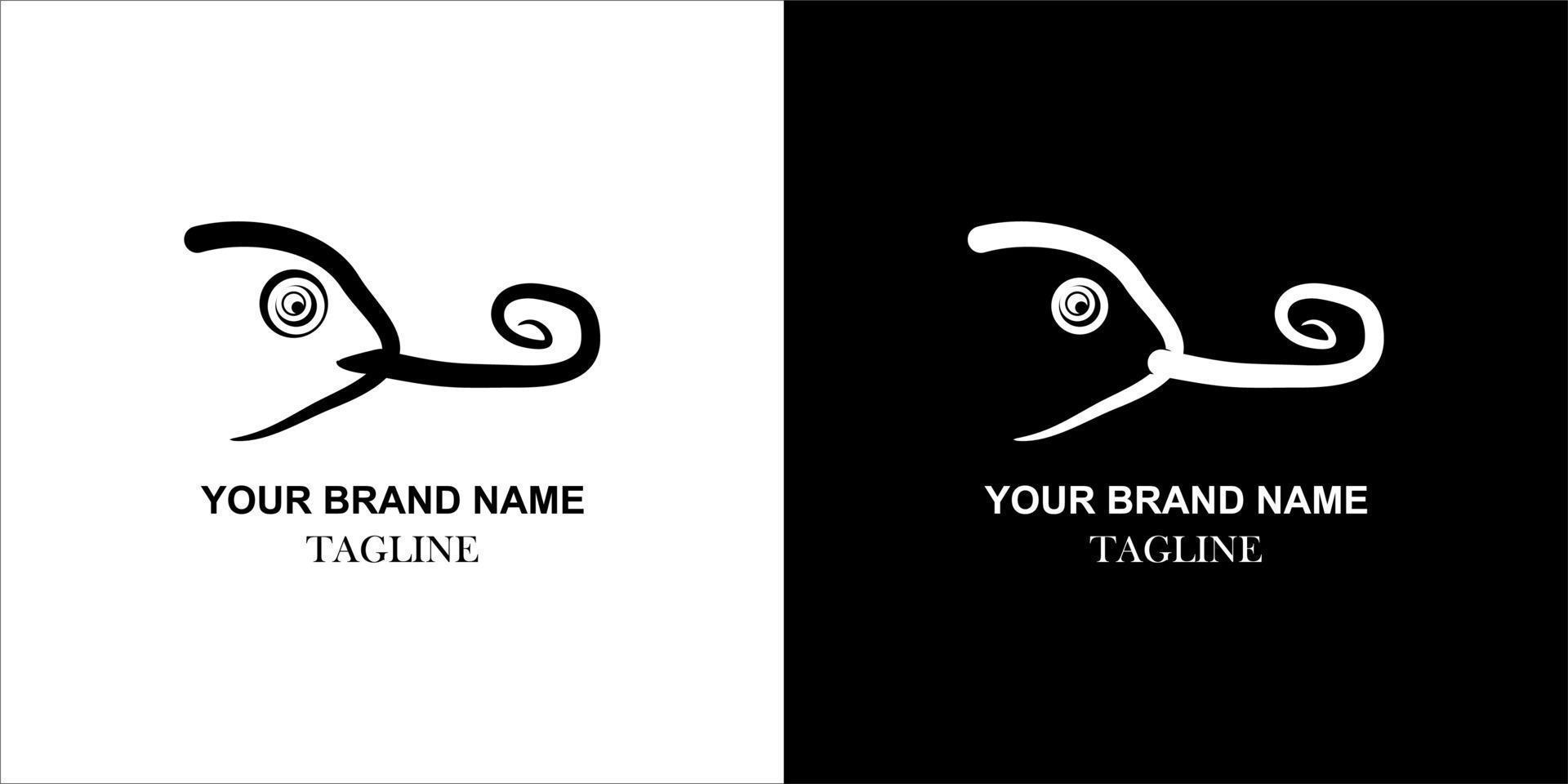 LOGO CHAMELEON LINE vector