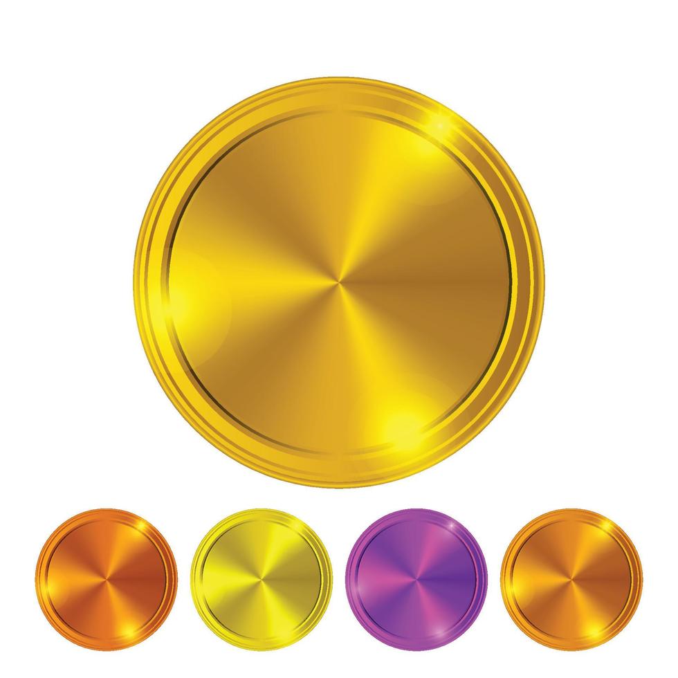 anillo de oro brillante. anillo de oro metálico con ilustración de espacio de texto. vector