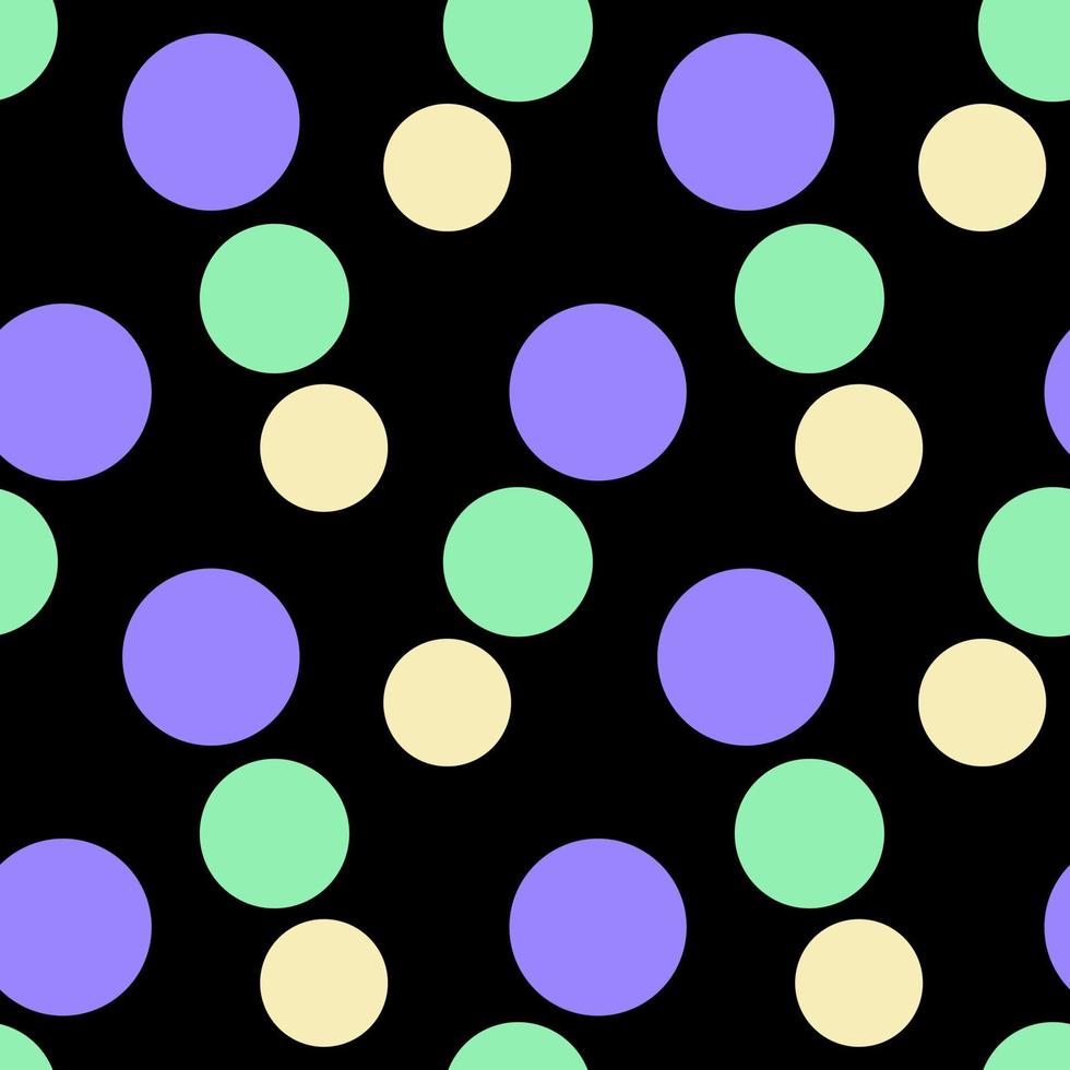 Bokeh seamless background. Bokeh vector flat style. Bright circles on a black background. Glitter imitation pattern