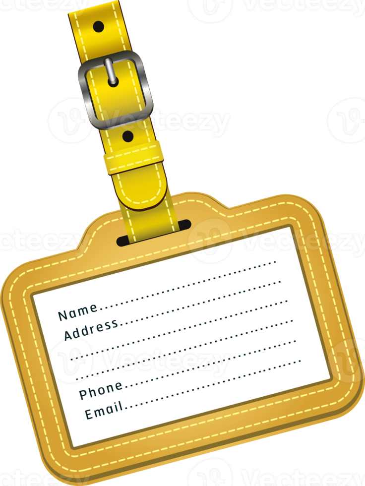 Flight crew luggage name tags png