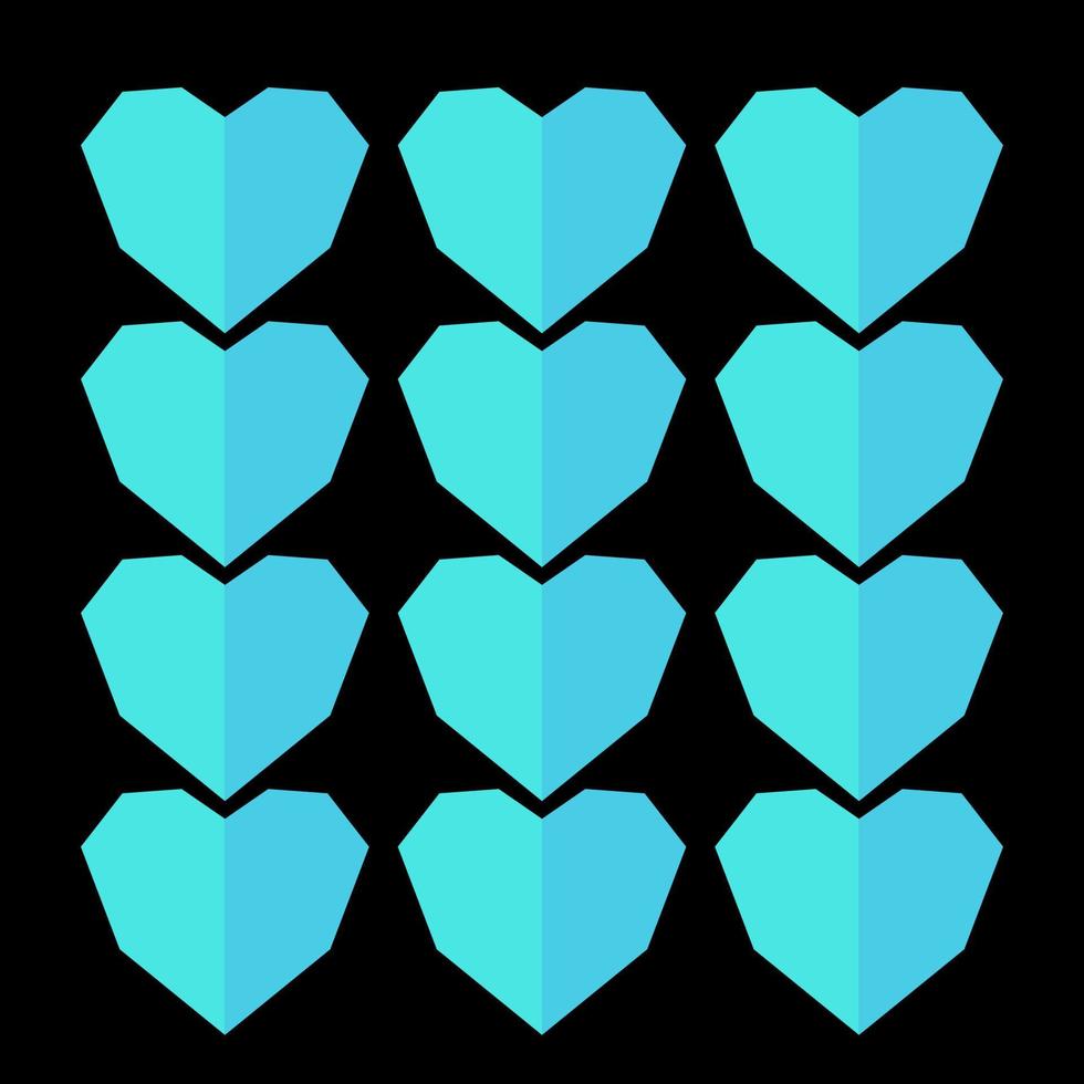 Hearts Valentine's Day. Postcard Love design element. Origami vector