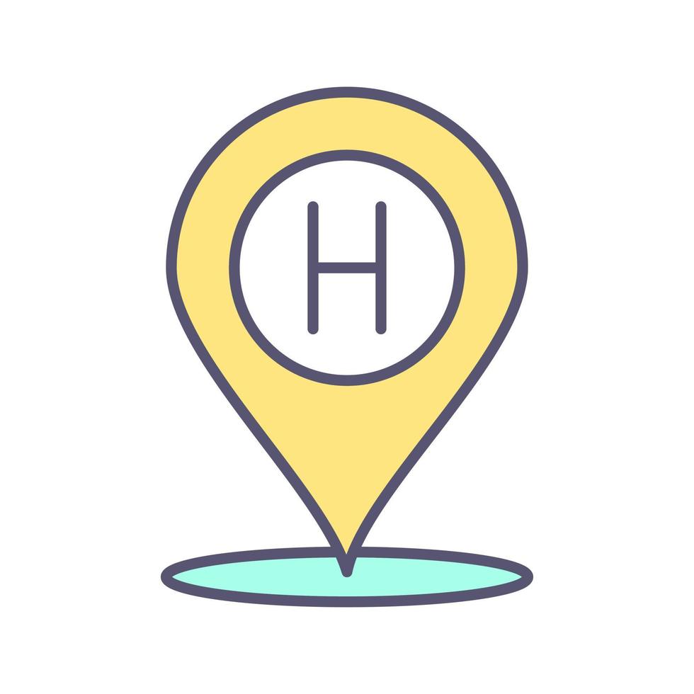 Hotel Location Vector Icon