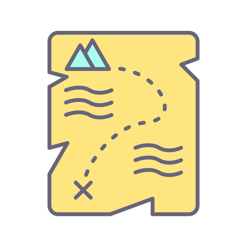 Treasure Map Vector Icon