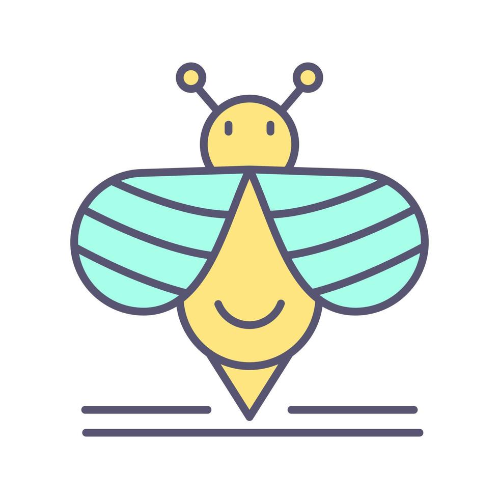 icono de vector de abeja