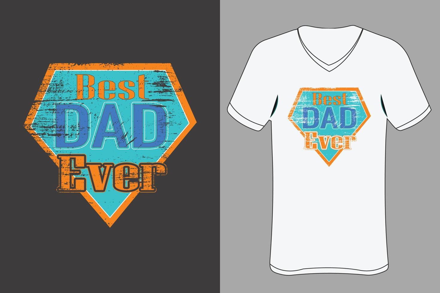 vector de diseño de camiseta del día del padre. el mejor vector de diseño de camisetas de papá.