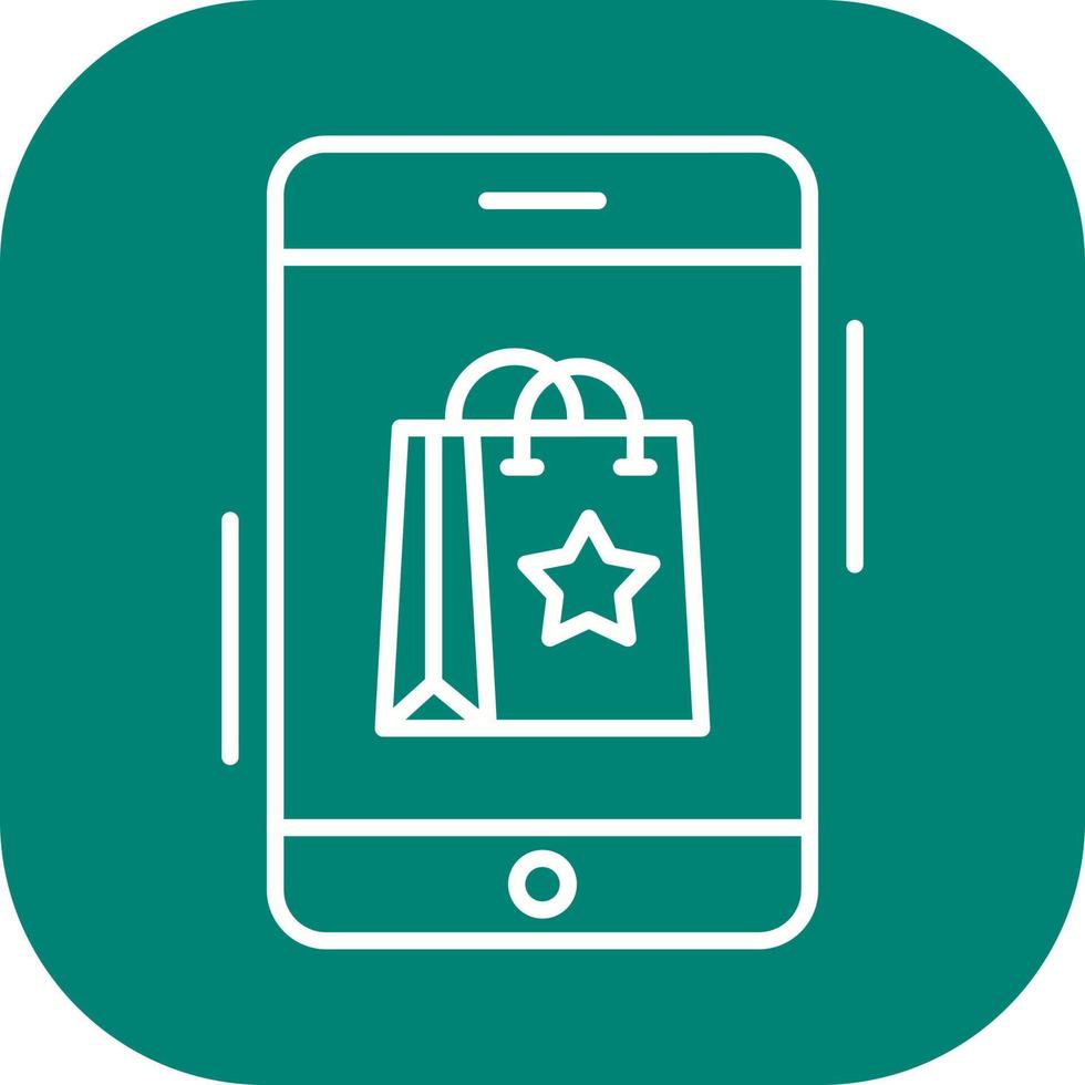 icono de vector de compras en línea