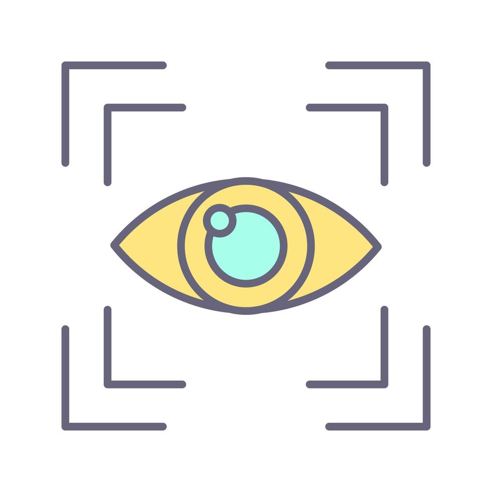 icono de vector de exploración ocular