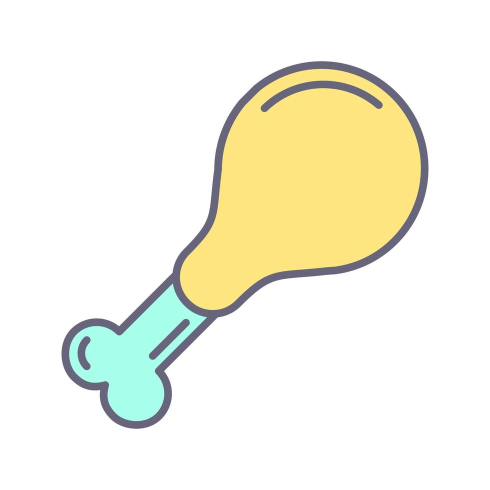 Chicken leg Vector Icon