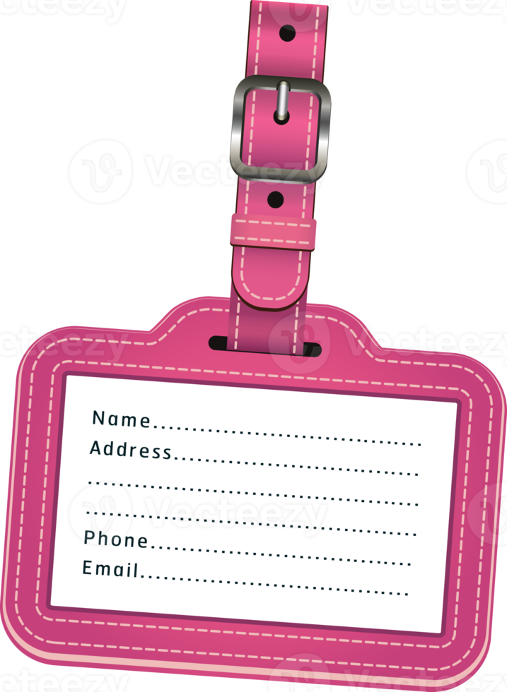 Flight crew luggage name tags png