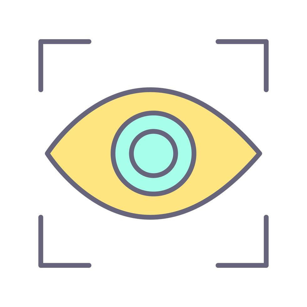 icono de vector de exploración ocular