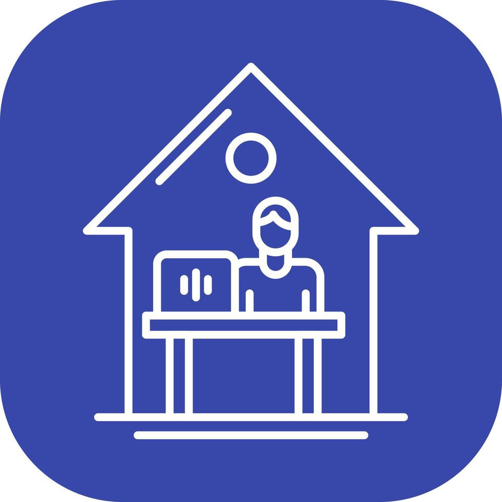 Work At Home Vector Icon