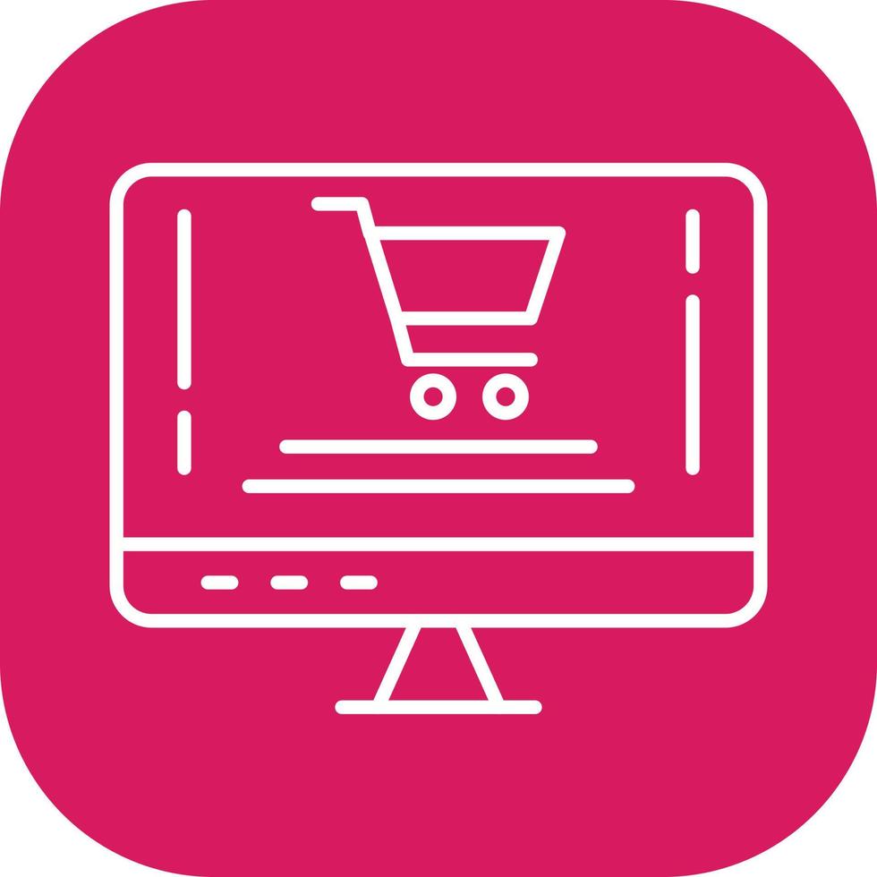 icono de vector de compras en línea