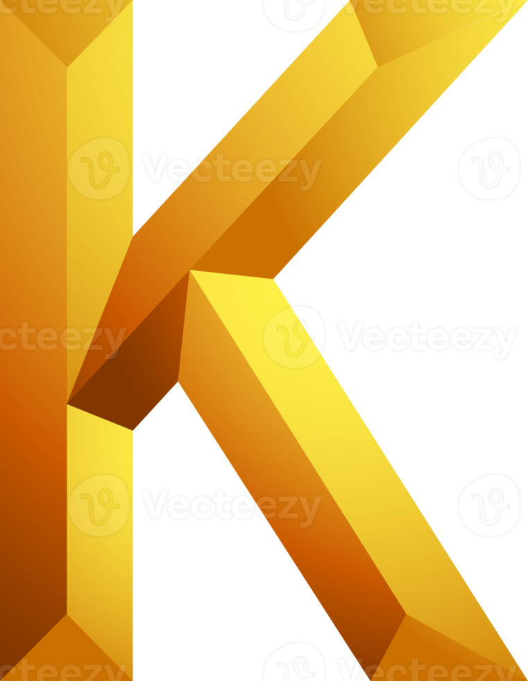 Alphabet gold colour style png