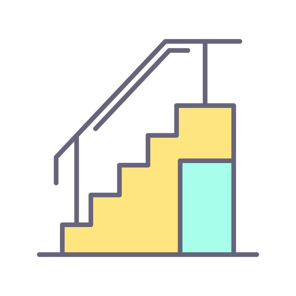 icono de vector de escaleras