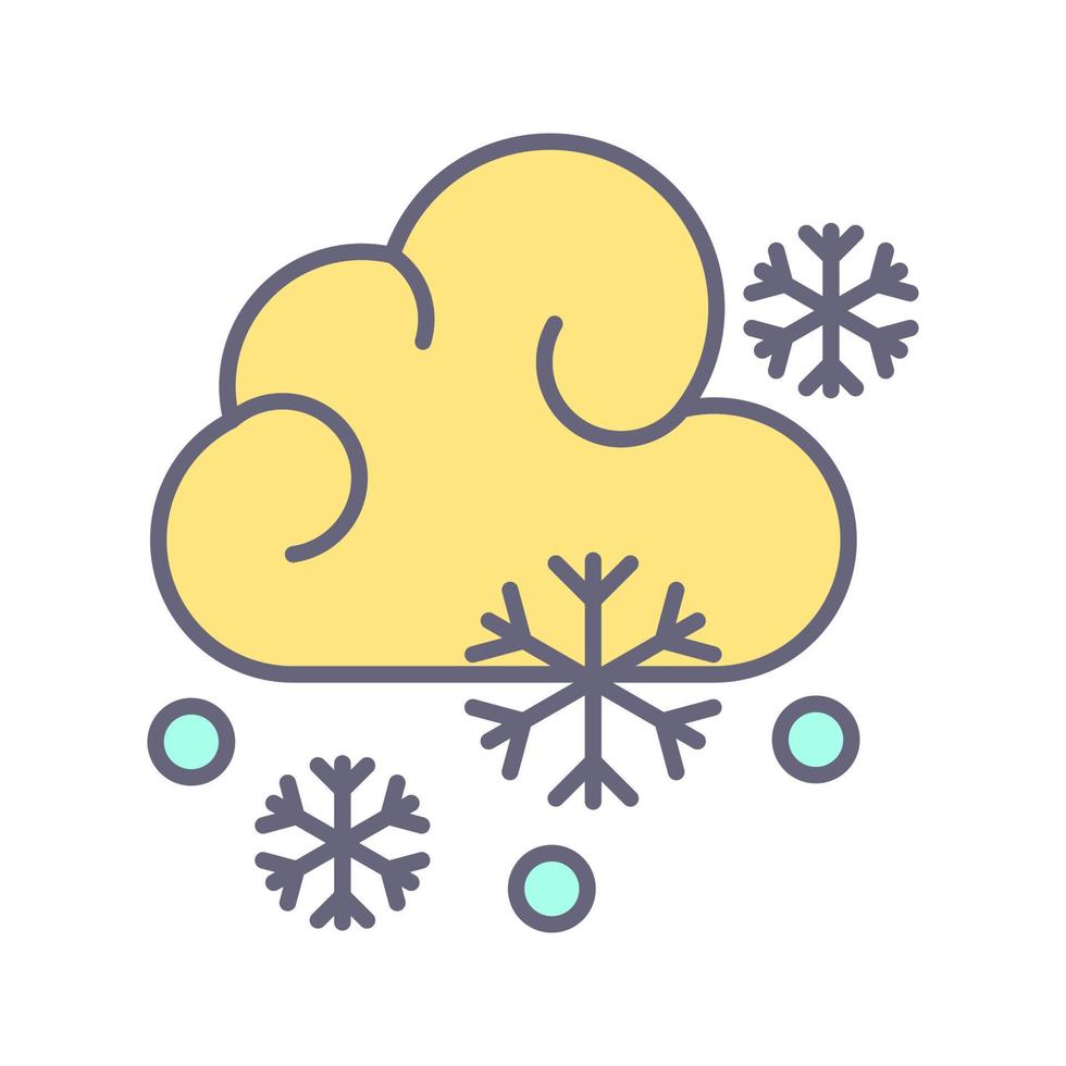 icono de vector nevado