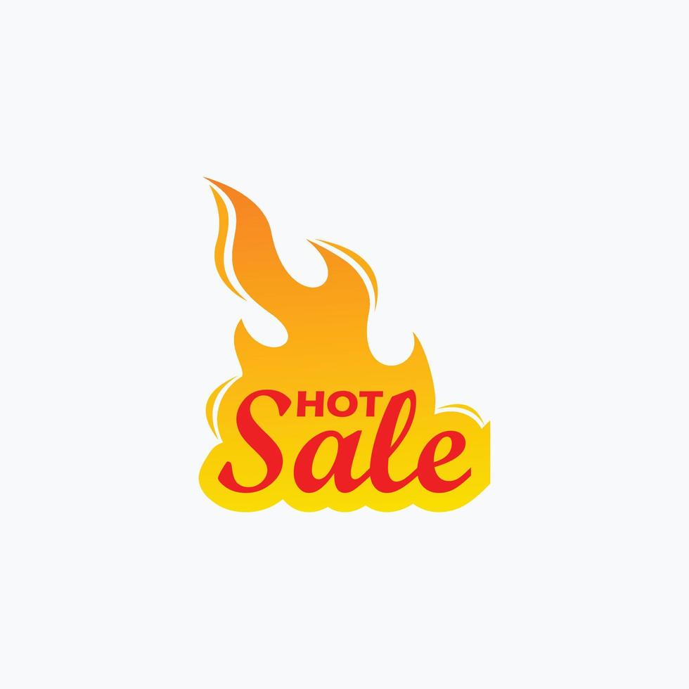 hot discount logo design vector