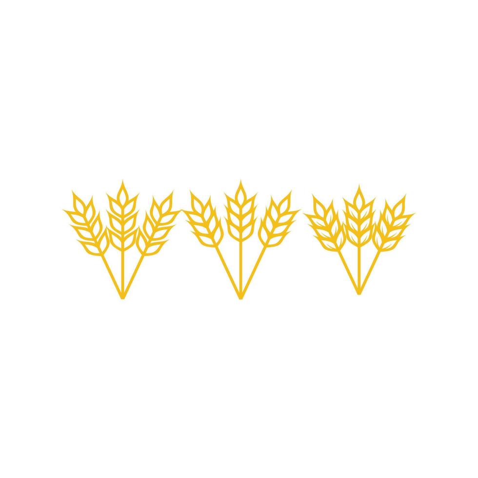 diseño de icono plano de trigo vector