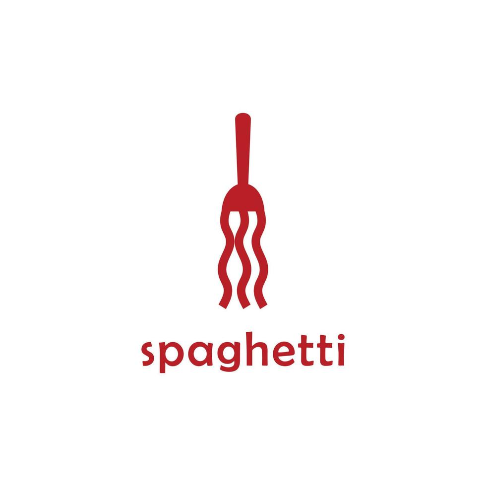 noodle shaped fork abstract design vector