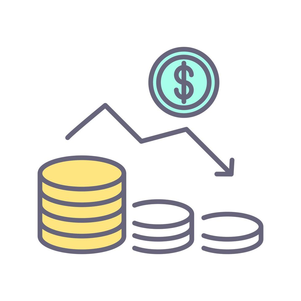 Money Loss Vector Icon