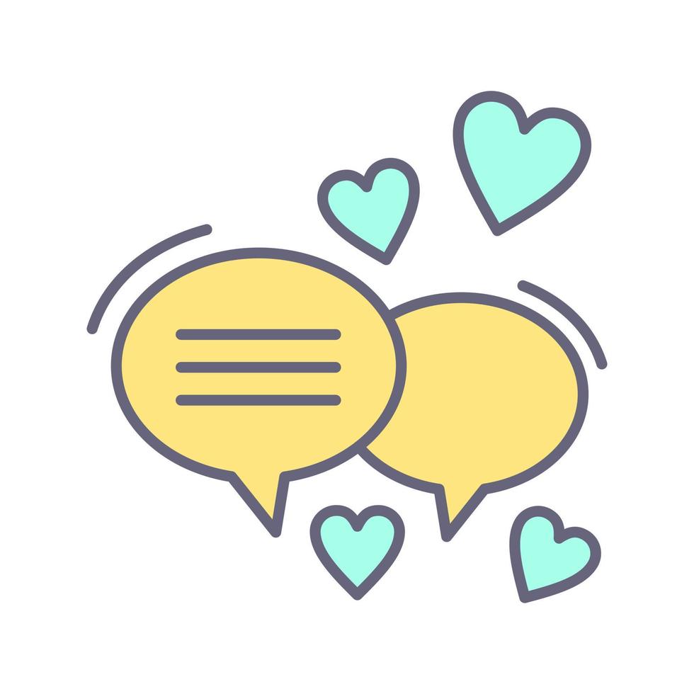 Love Chat Vector Icon