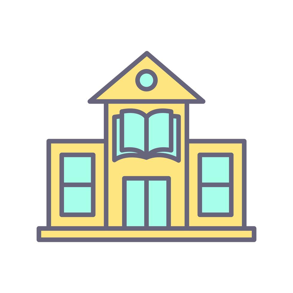 icono de vector de edificio de biblioteca