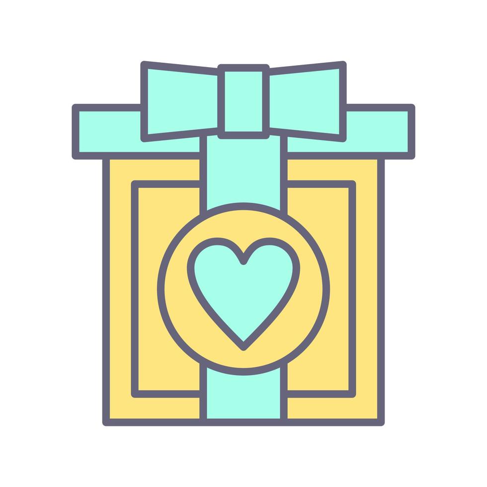 icono de vector de caja de regalo