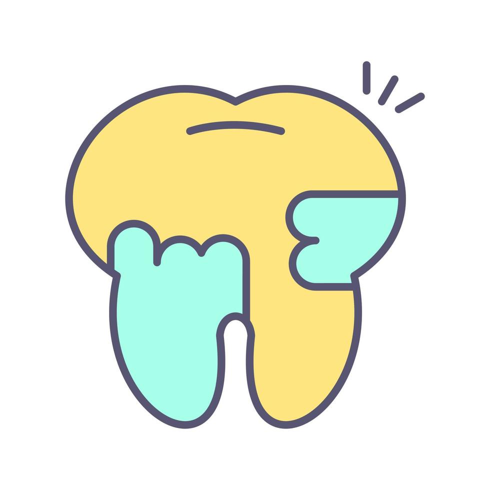 Toothache And Plaque Vector Icon