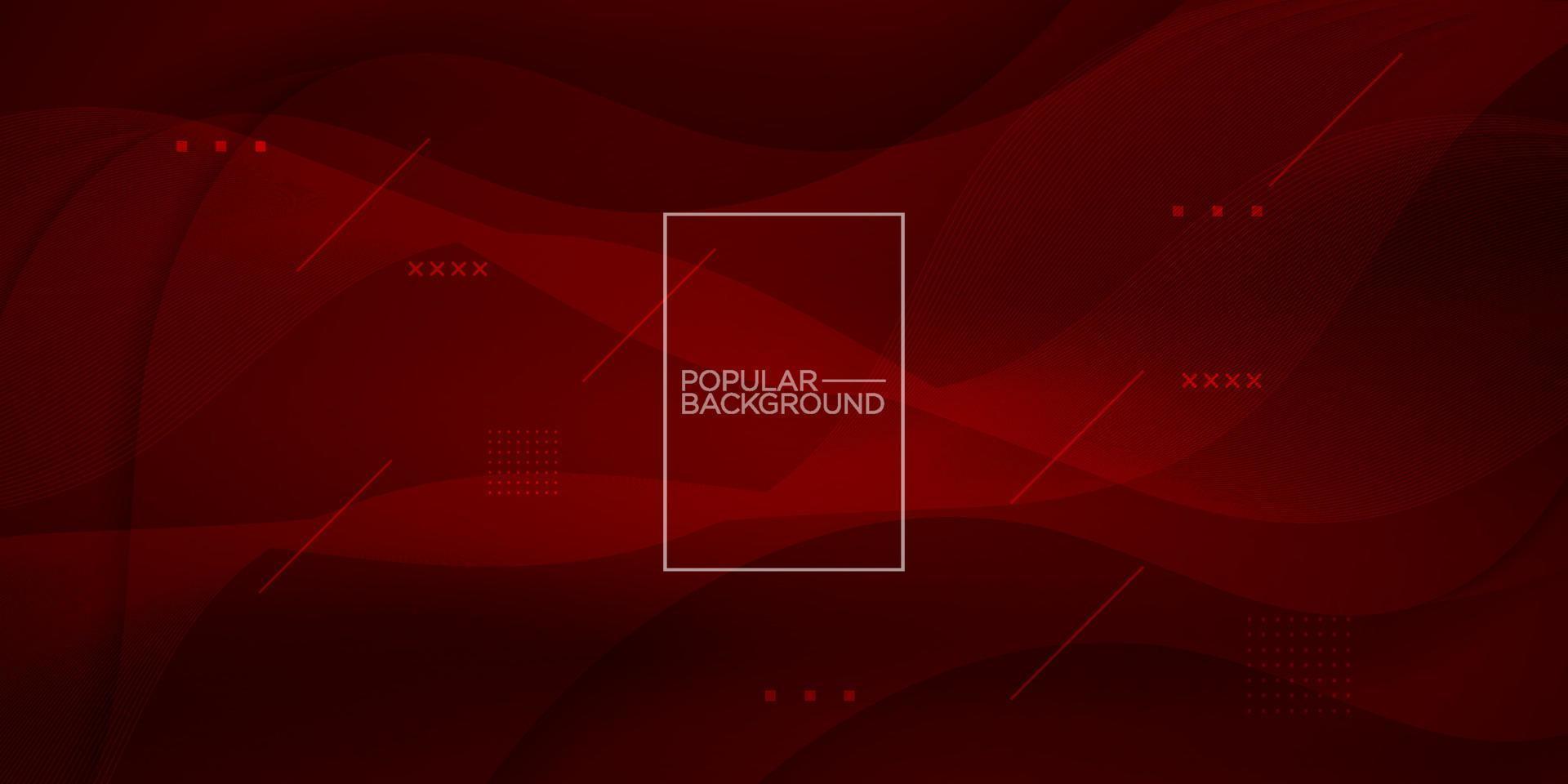 fondo rojo oscuro abstracto con superposición de sombras y diseño de líneas onduladas resaltadas. diseño genial eps10 vector