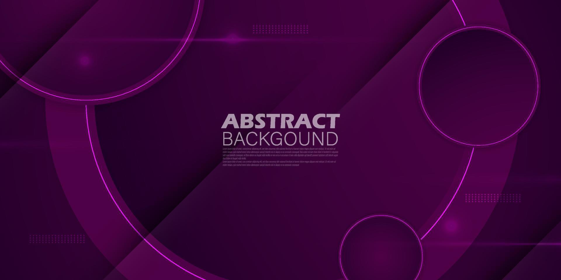 fondo vectorial violeta oscuro con color degradado y sombra dinámica en el fondo. círculo de fondo moderno superpuesto en capas para diseño gráfico. eps10 vector