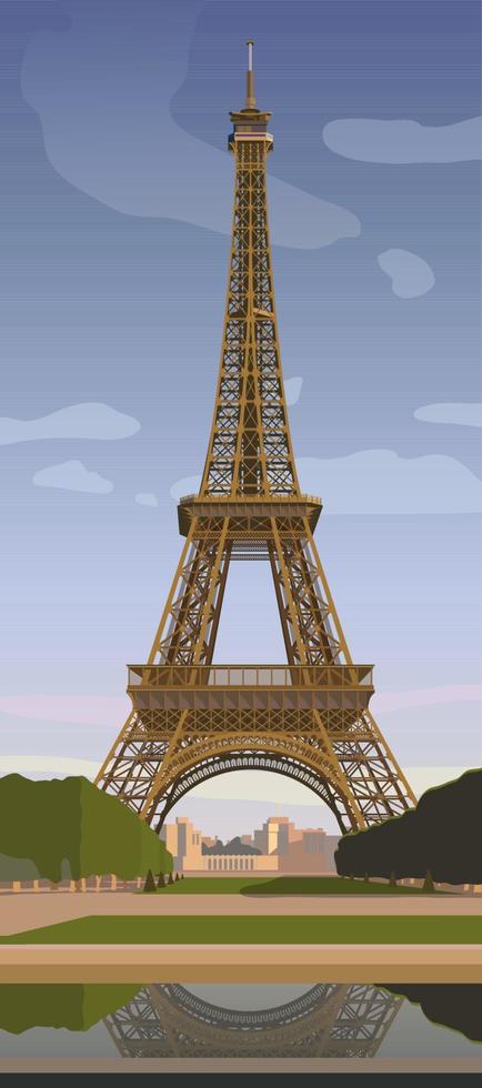 torre eiffel en paris. el símbolo de París. vector. vector