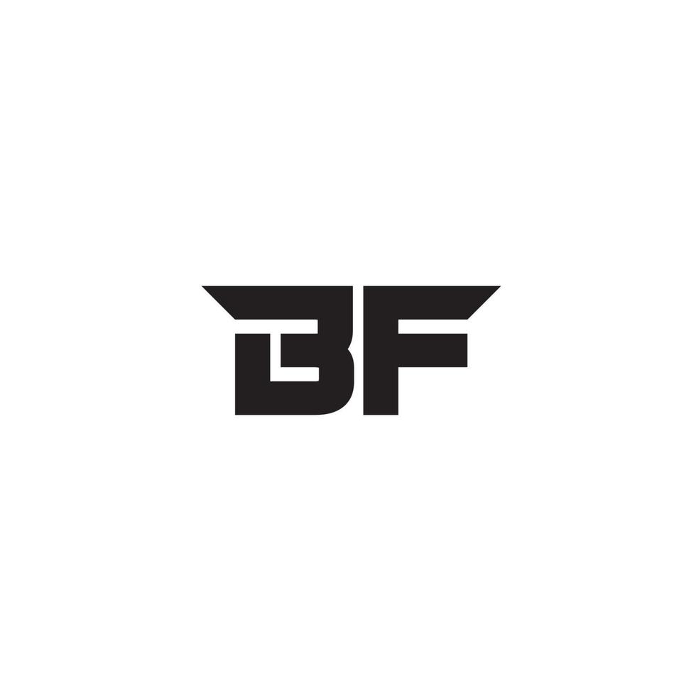 diseño de logotipo o icono de letra bf vector