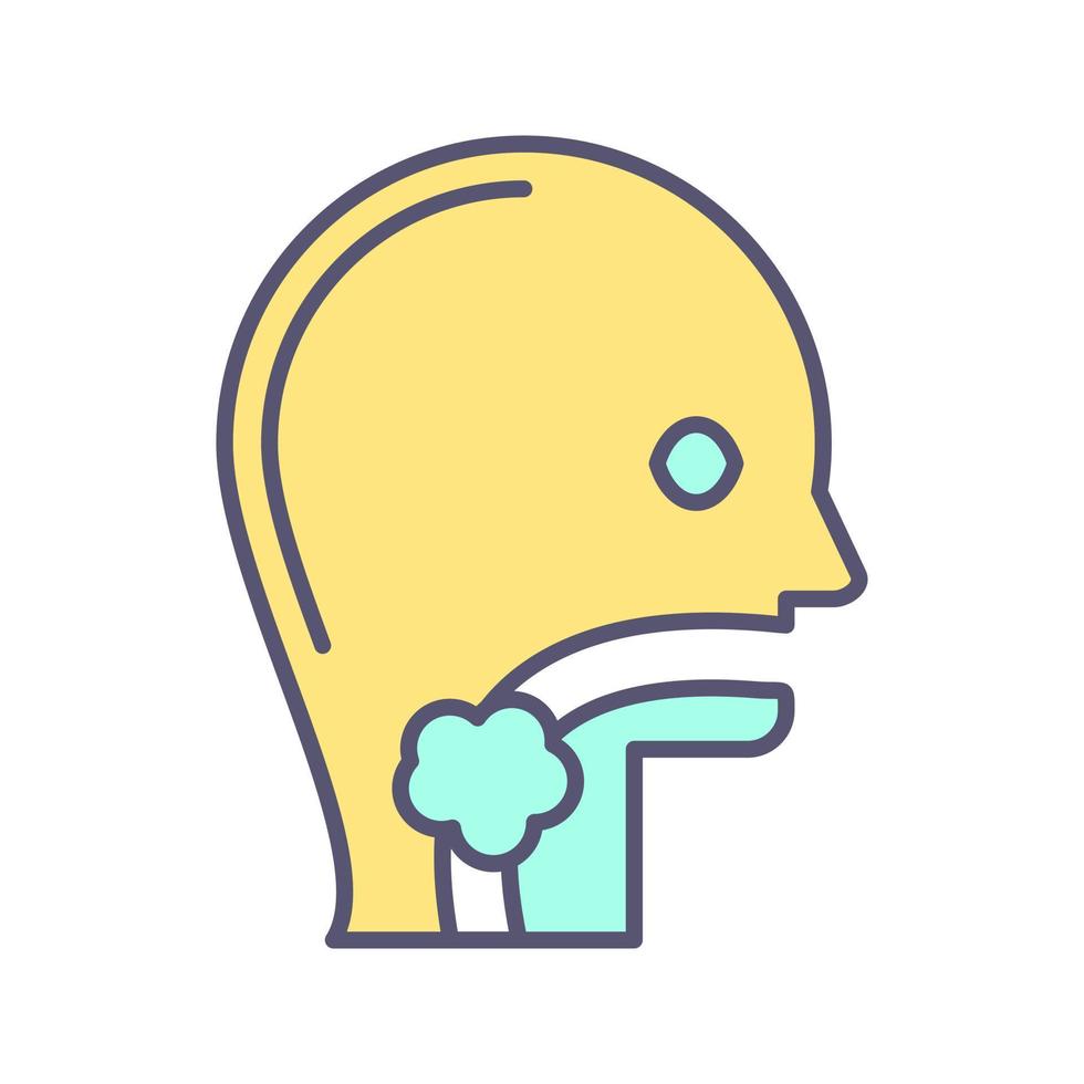 Throat Cancer Vector Icon