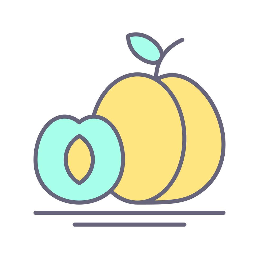 Apricot Vector Icon