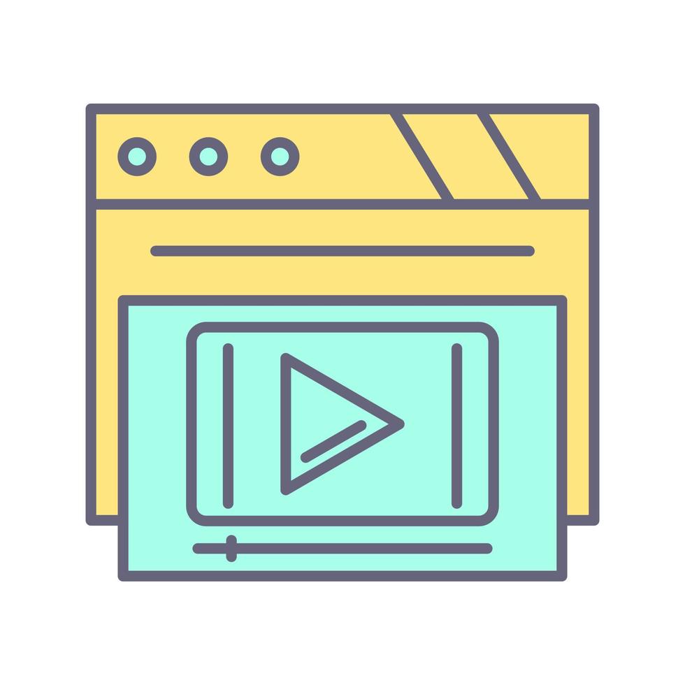 Video Player Vector Icon