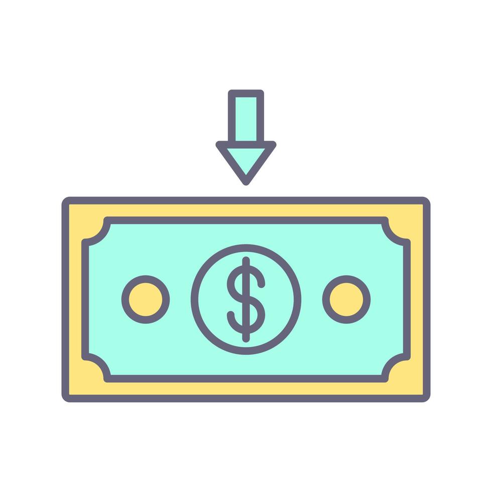 Money Down Vector Icon