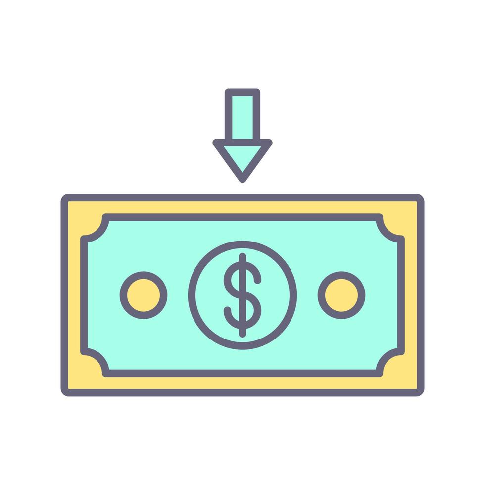 Money Down Vector Icon