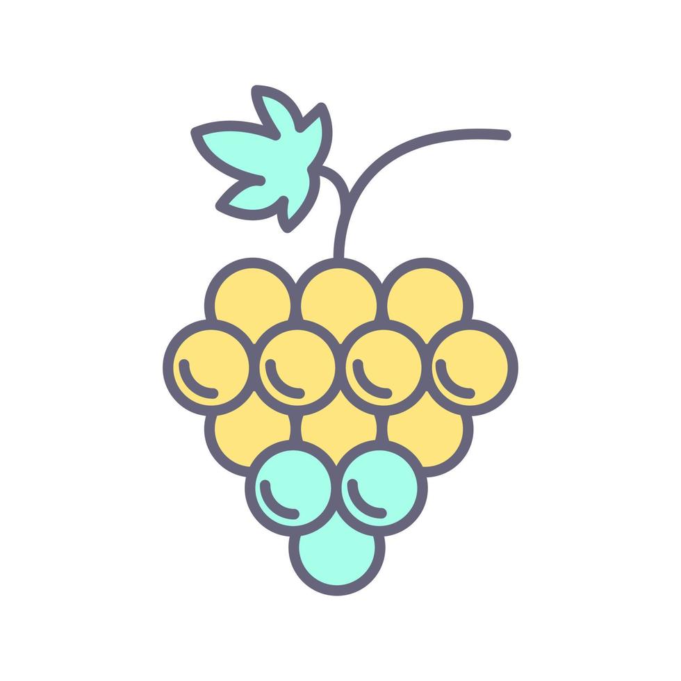 icono de vector de uvas