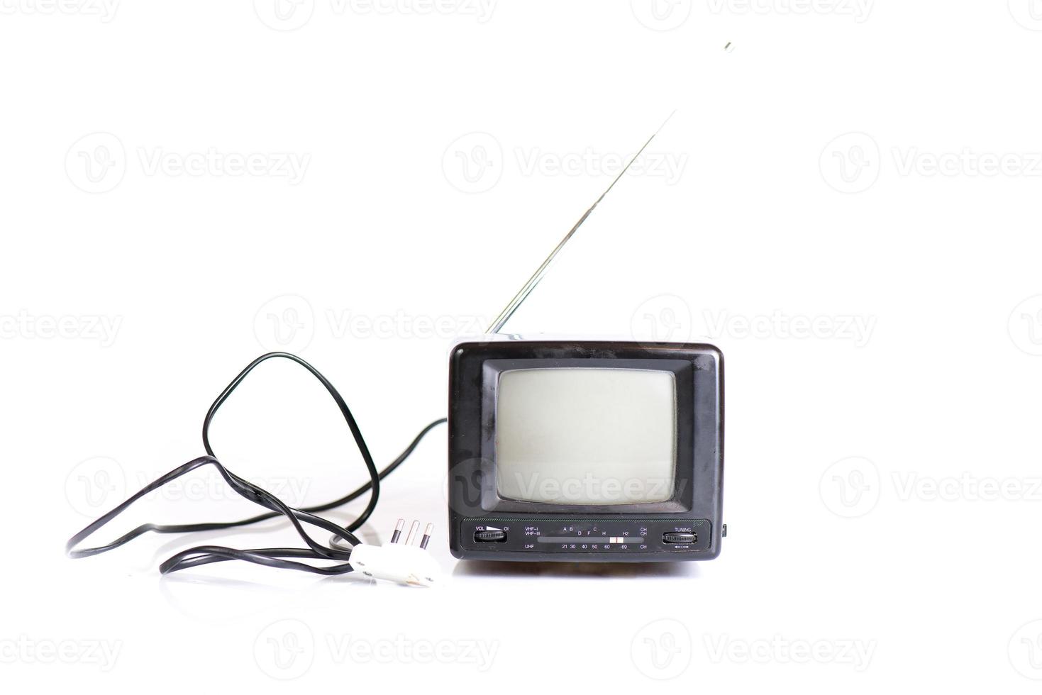 pequeña televisión antigua en blanco y negro 18896686 Foto de