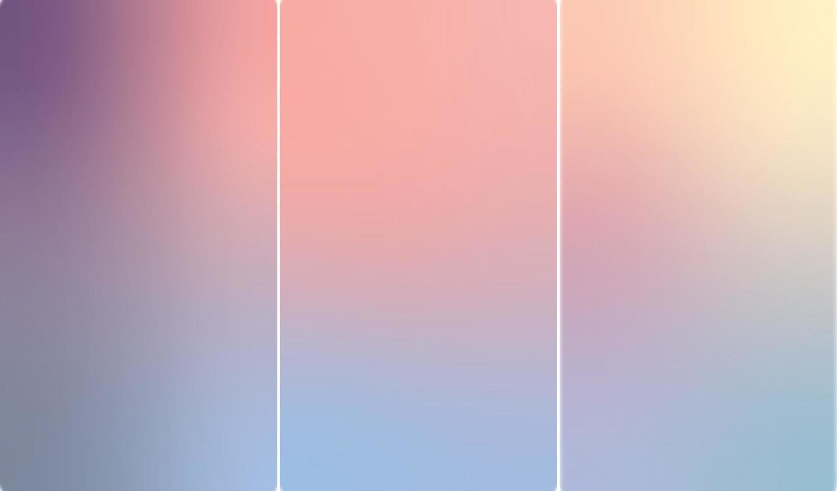 Set of three vertical stories templates with sunrise gradient vector