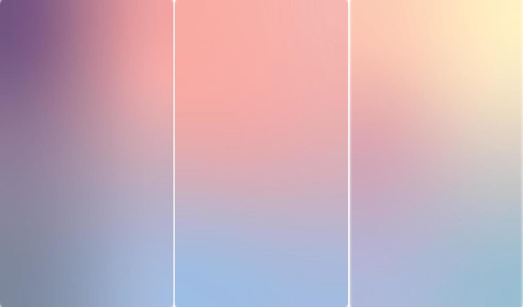 conjunto de tres plantillas de historias verticales con gradiente de amanecer vector