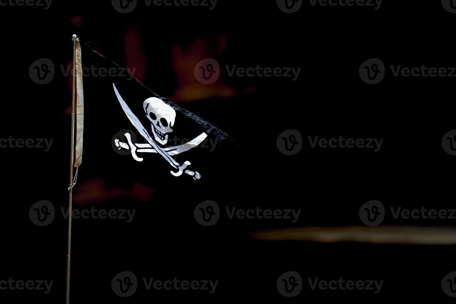 Black pirate flag photo