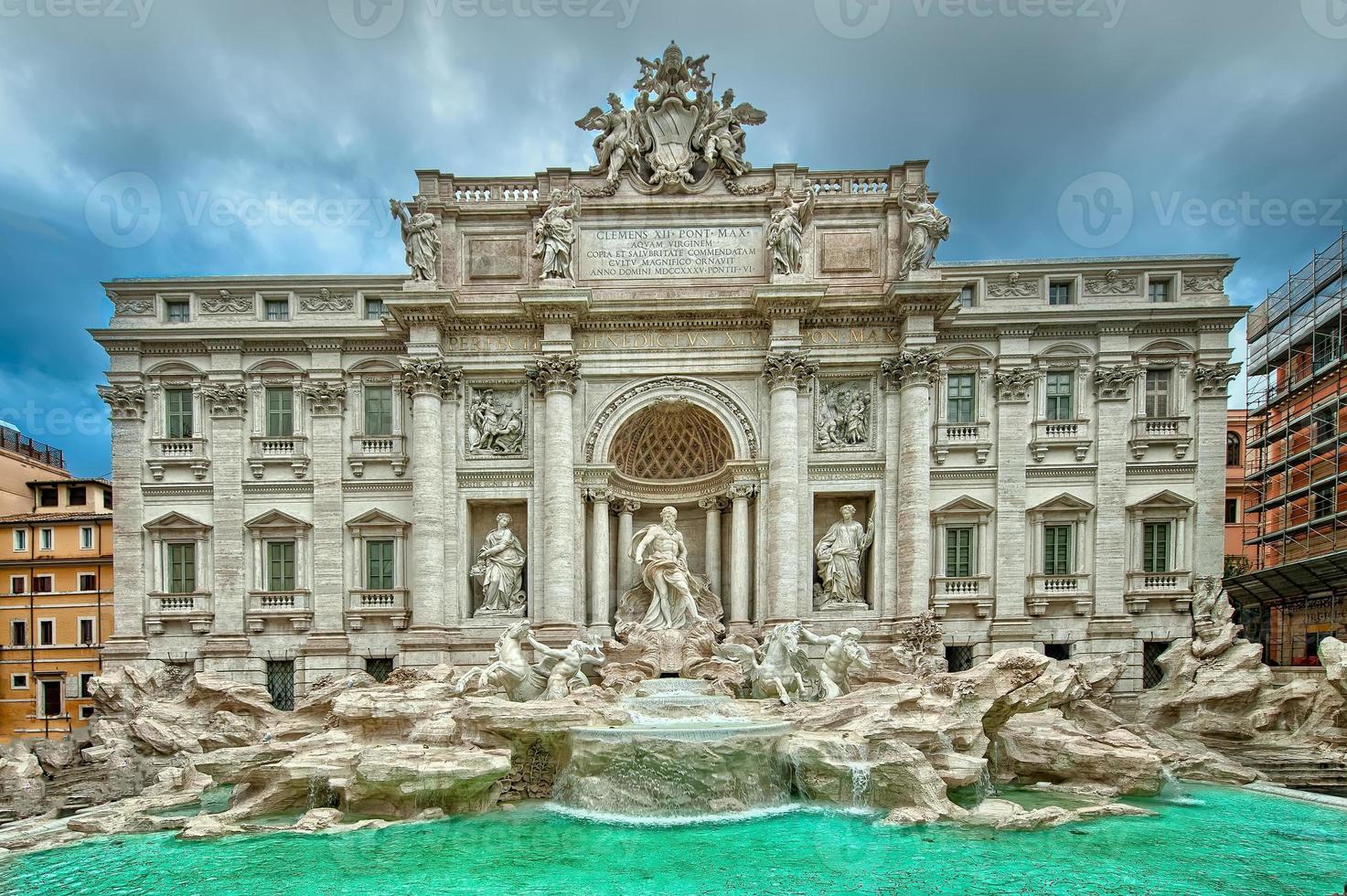 The Famous Trevi Fountain, rome, Italy. photo