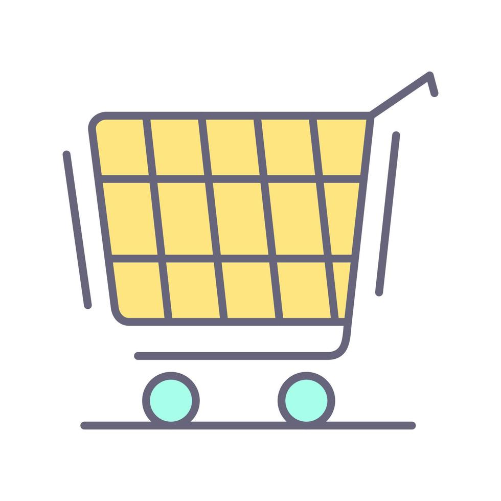 icono de vector de carrito de compras