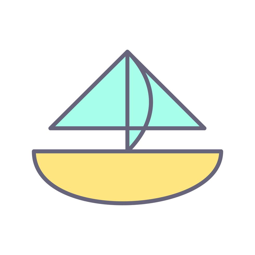 Small Yacht Vector Icon