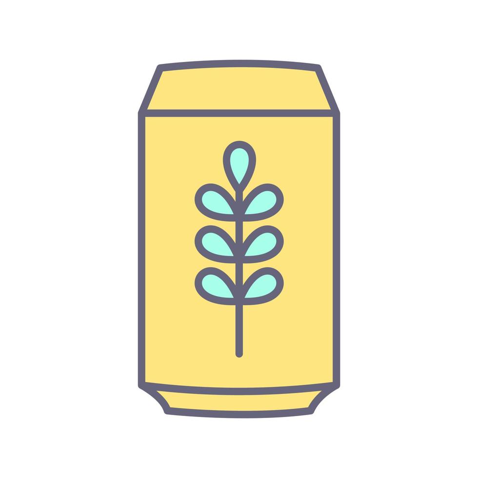 icono de vector de lata de cerveza