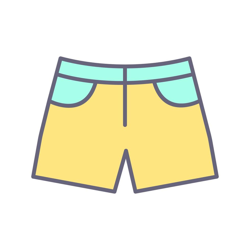 icono de vector de pantalones cortos