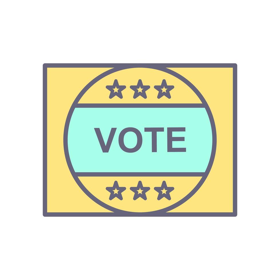Vote Sticker Vector Icon