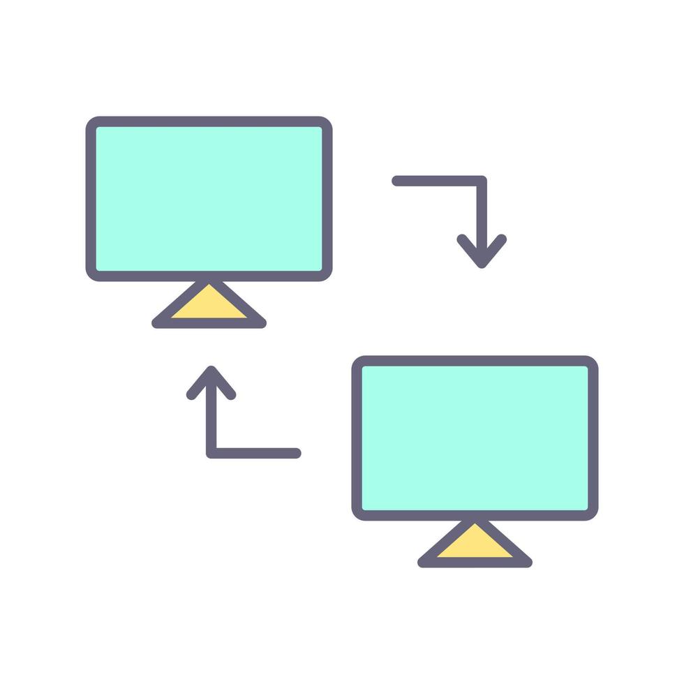 icono de vector de sistemas compartidos